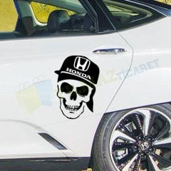 Honda Kurukafa Oto Sticker Araba Kaput Etiket Çıkartma Yapıştırma
