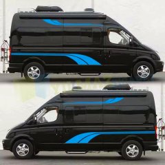 Karavan Çekme Yan Şerit Oto Sticker Yapıştırma Etiket 2 Adet