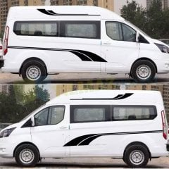 Karavan Çekme Yan Şerit Oto Sticker Yapıştırma Etiket 2 Adet