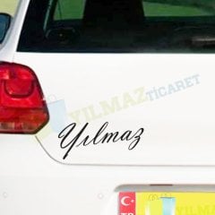 Kişiye Özel İsim Yazı Oto Sticker Motosiklet Araba Etiket 2 Adet