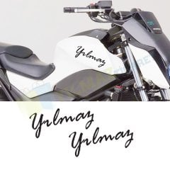 Kişiye Özel İsim Yazı Oto Sticker Motosiklet Araba Etiket 2 Adet