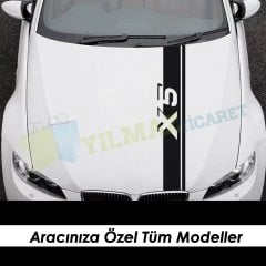 Bmw X Serisi Kaput Şerit Oto Sticker Yapıştırma X1 X2 X3 X4 X5 X6