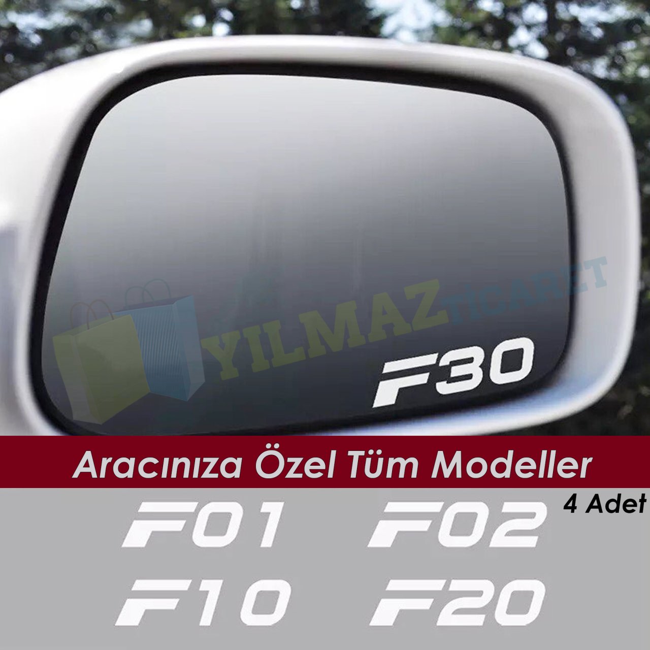 Bmw F10 F30 F20 F34 F24 F26 F36 Yan Ayna Oto Sticker Araba Etiket