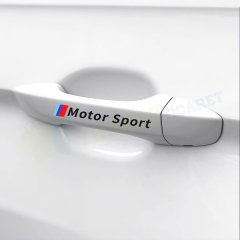 Bmw M Motor Sport Kapı Kolu Jant Sticker Etiket Yapıştırma 4 Ad