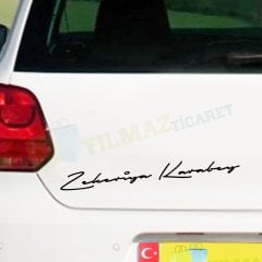 Kişiye Size Özel İsim İmzası Ad Soyad Oto Sticker Araba Motosiklet Etiket 2 Adet