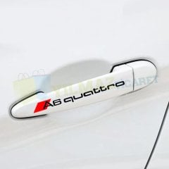 Audi Quattro A1 A2 A3 A4 A5 A6 Kapı Kolu Oto Sticker Etiket 4 Ad