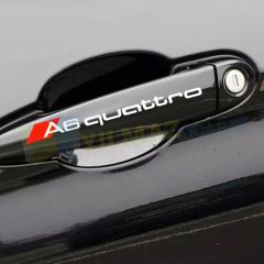 Audi Quattro A1 A2 A3 A4 A5 A6 Kapı Kolu Oto Sticker Etiket 4 Ad