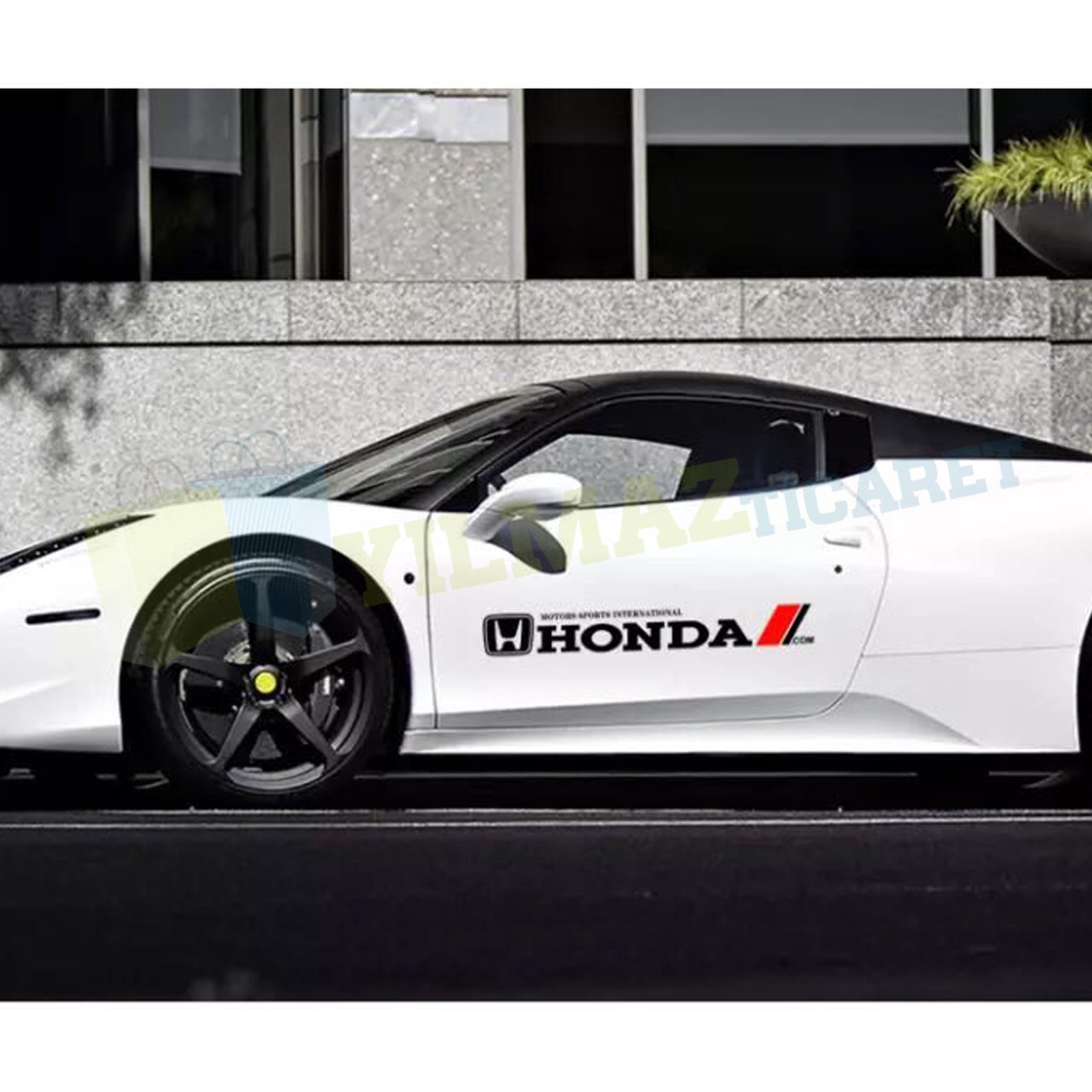 Honda Logo Yan Kapı Altı Oto Sticker Etiket Yapıştırma Büyük 2 Ad