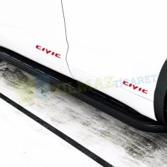 Honda Civic Logo Arka Cam Kapı Altı Oto Sticker Yapıştırma 2 Adet