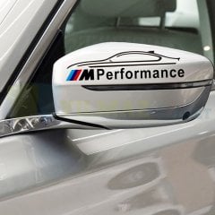 Bmw M Performance Dikiz Ayna Bagaj Oto Sticker Yapıştırma 2 Adet
