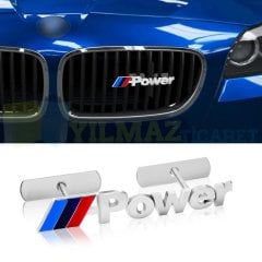 Bmw M Power Ön Panjur Izgara Logo Vidalı Amblem Metal