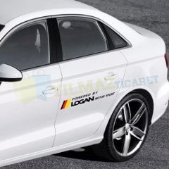 Dacia Logan Logo Arma Yan Kapı Altı Oto Sticker Yapıştırma 1 Çift