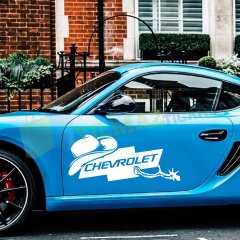 Chevrolet Kovboy Şapka Yan Kapı Altı Cam Kaput Oto Sticker Etiket