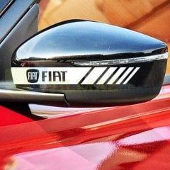 Fiat Logo Arma Yan Ayna Kapağı Şerit Sticker Etiket Yapıştırma 3 Çift
