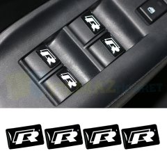 Volkswagen R Logo Golf Direksiyon Jant Damla Oto Sticker 4 Adet Yapıştırma Etiket