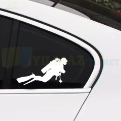 Dalgıç Oto Sticker Dalış Deniz Su Altı Çıkartma Etiket