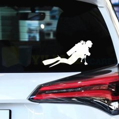 Dalgıç Oto Sticker Dalış Deniz Su Altı Çıkartma Etiket