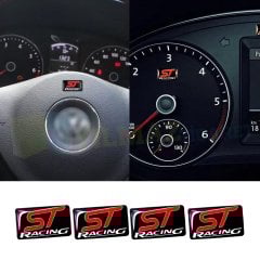 Ford St Logo Direksiyon Jant Vites Torpido Damla Oto Sticker Yapıştırma 4 Adet