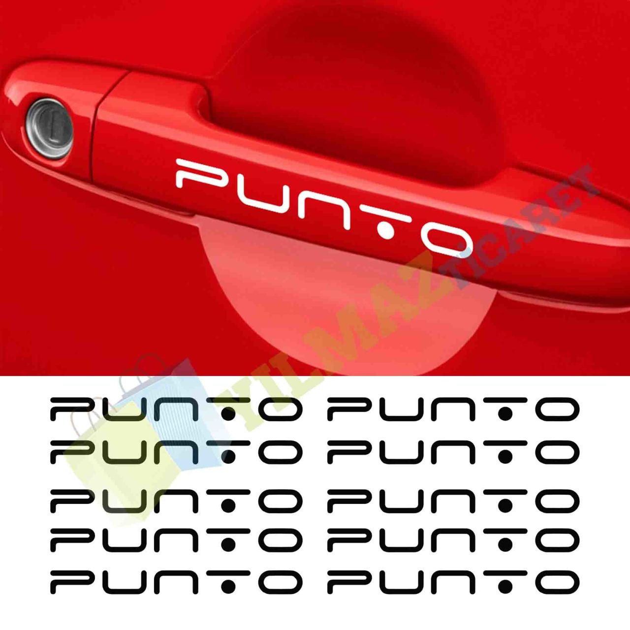 Fiat Punto Kapı Kolu Jant Sticker Arma Yapıştırma 10'lu Set