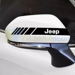 Jeep Yazı Dikiz Yan Ayna Kapağı Oto Şerit Sticker Araba Etiket Araç Yapıştırma 3 Çift
