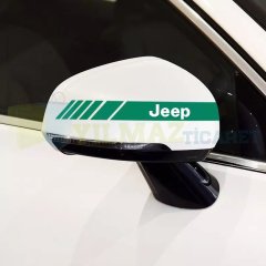 Jeep Yazı Dikiz Yan Ayna Kapağı Oto Şerit Sticker Araba Etiket Araç Yapıştırma 3 Çift