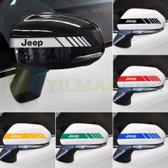 Jeep Yazı Dikiz Yan Ayna Kapağı Oto Şerit Sticker Araba Etiket Araç Yapıştırma 3 Çift