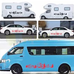Karavan Araba Dağ Oto Sticker Yapıştırma Etiket Büyük 2 Adet