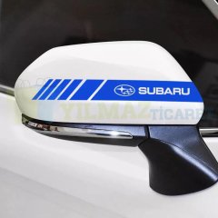 Subaru Logo Dikiz Yan Ayna Kapağı Oto Şerit Sticker Araba Etiket Araç Yapıştırma 3 Çift