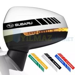 Subaru Logo Dikiz Yan Ayna Kapağı Oto Şerit Sticker Araba Etiket Araç Yapıştırma 3 Çift