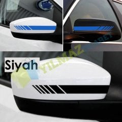 Araba Yan Dikiz Ayna Şerit Oto Sticker Etiket Yapıştırma 3 Çift