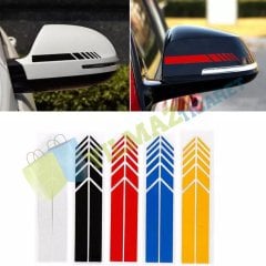 Araba Yan Dikiz Ayna Şerit Oto Sticker Etiket Yapıştırma 3 Çift