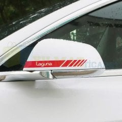 Renault Clio Megane Laguna Kadjar Captur Yan Ayna Oto Şerit Sticker Etiket Yapıştırma 3 Çift