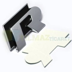 Volkswagen R Bagaj Logo Passat Gold Tiguan Jetta Metal Siyah