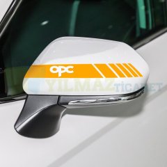 Opel Opc Logo Dikiz Yan Ayna Kapağı Oto Şerit Sticker Araba Etiket Araç Yapıştırma 3 Çift
