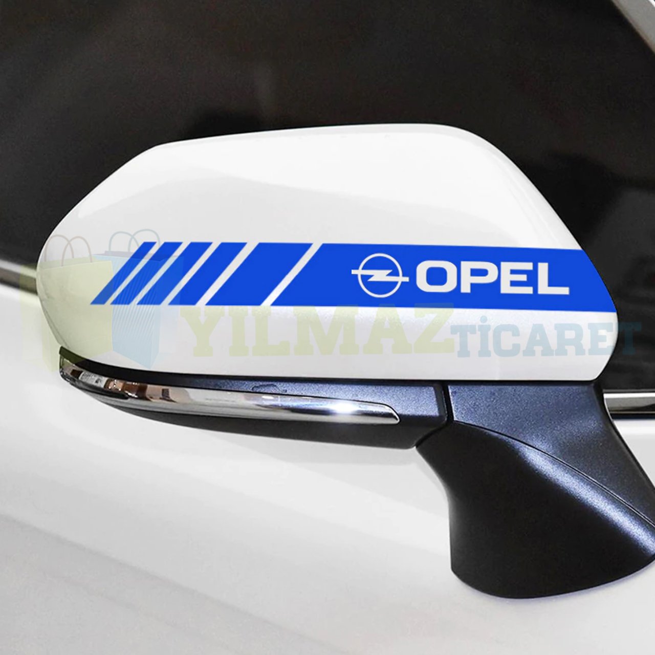 Opel Arma Logo Dikiz Yan Ayna Kapağı Oto Şerit Sticker Araba Etiket Araç Yapıştırma 3 Çift