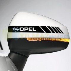 Opel Arma Logo Dikiz Yan Ayna Kapağı Oto Şerit Sticker Araba Etiket Araç Yapıştırma 3 Çift