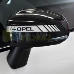 Opel Arma Logo Dikiz Yan Ayna Kapağı Oto Şerit Sticker Araba Etiket Araç Yapıştırma 3 Çift