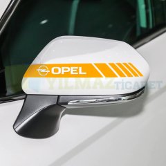 Opel Arma Logo Dikiz Yan Ayna Kapağı Oto Şerit Sticker Araba Etiket Araç Yapıştırma 3 Çift