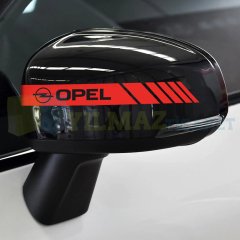 Opel Arma Logo Dikiz Yan Ayna Kapağı Oto Şerit Sticker Araba Etiket Araç Yapıştırma 3 Çift