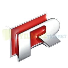 Volkswagen R Bagaj Logo Arma Passat Gold Tiguan Jetta Metal Kırmızı