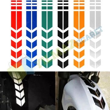 Motosiklet Çamurluk Şerit Sticker Yapıştırma Etiket Çıkartma 34 X 6 Cm