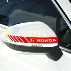 Honda Logo Dikiz Yan Ayna Kapağı Oto Şerit Sticker Araba Etiket Araç Yapıştırma 3 Çift