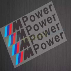 Bmw M Power Kapı Kolu Jant Oto Sticker Yapıştırma Etiket 4 Ad