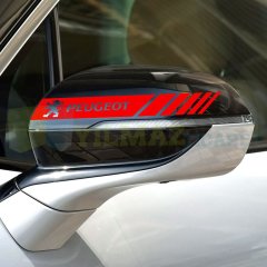 Peugeot Logo Dikiz Yan Ayna Kapağı Oto Şerit Sticker Araba Etiket Araç Yapıştırma 3 Çift