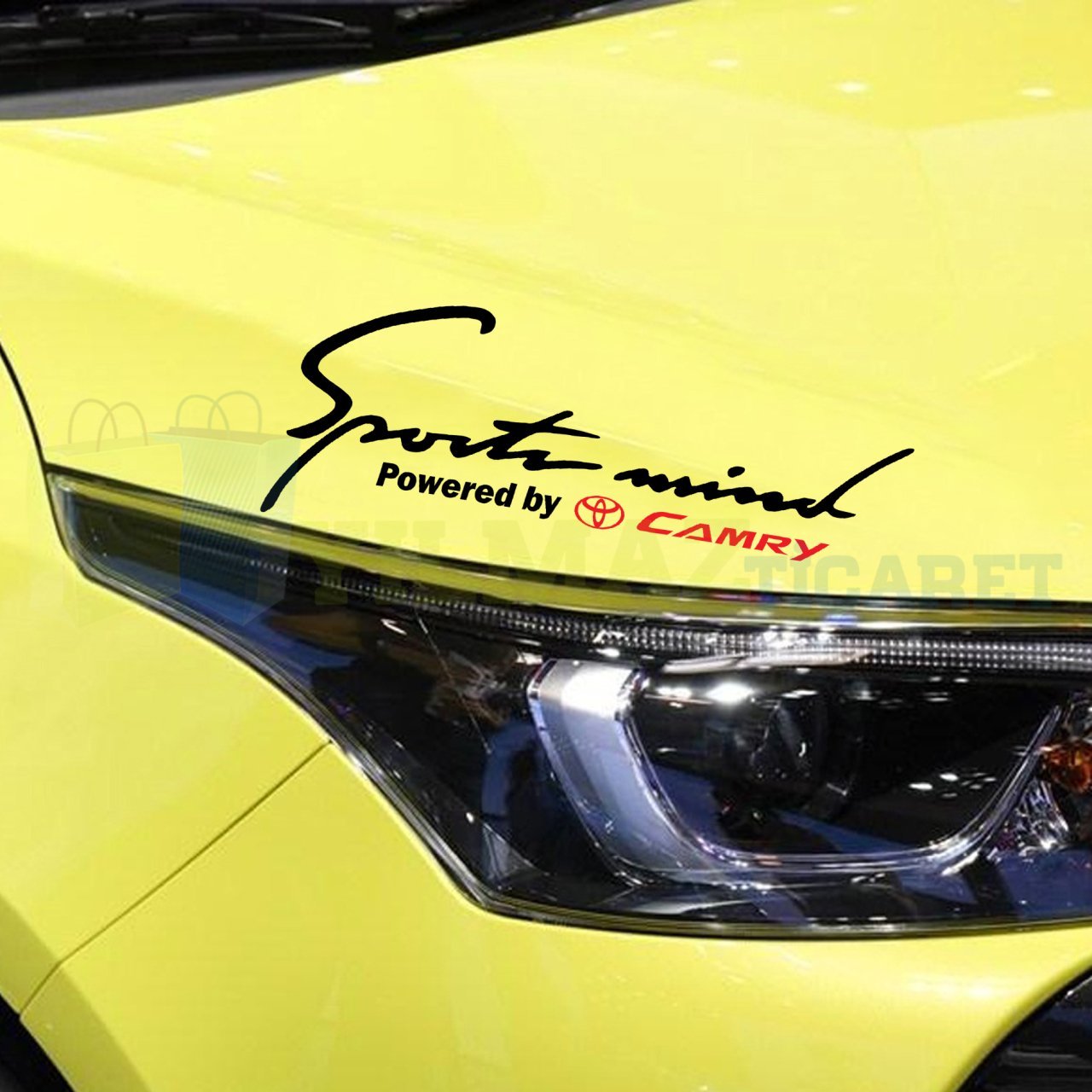 Nissan Yazı Sport Mind Far Oto Sticker Kaput Araba Etiket Yapıştırma Araba Çıkartma