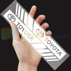 Toyota Logo Dikiz Yan Ayna Kapağı Oto Şerit Sticker Araba Etiket Araç Yapıştırma 3 Çift