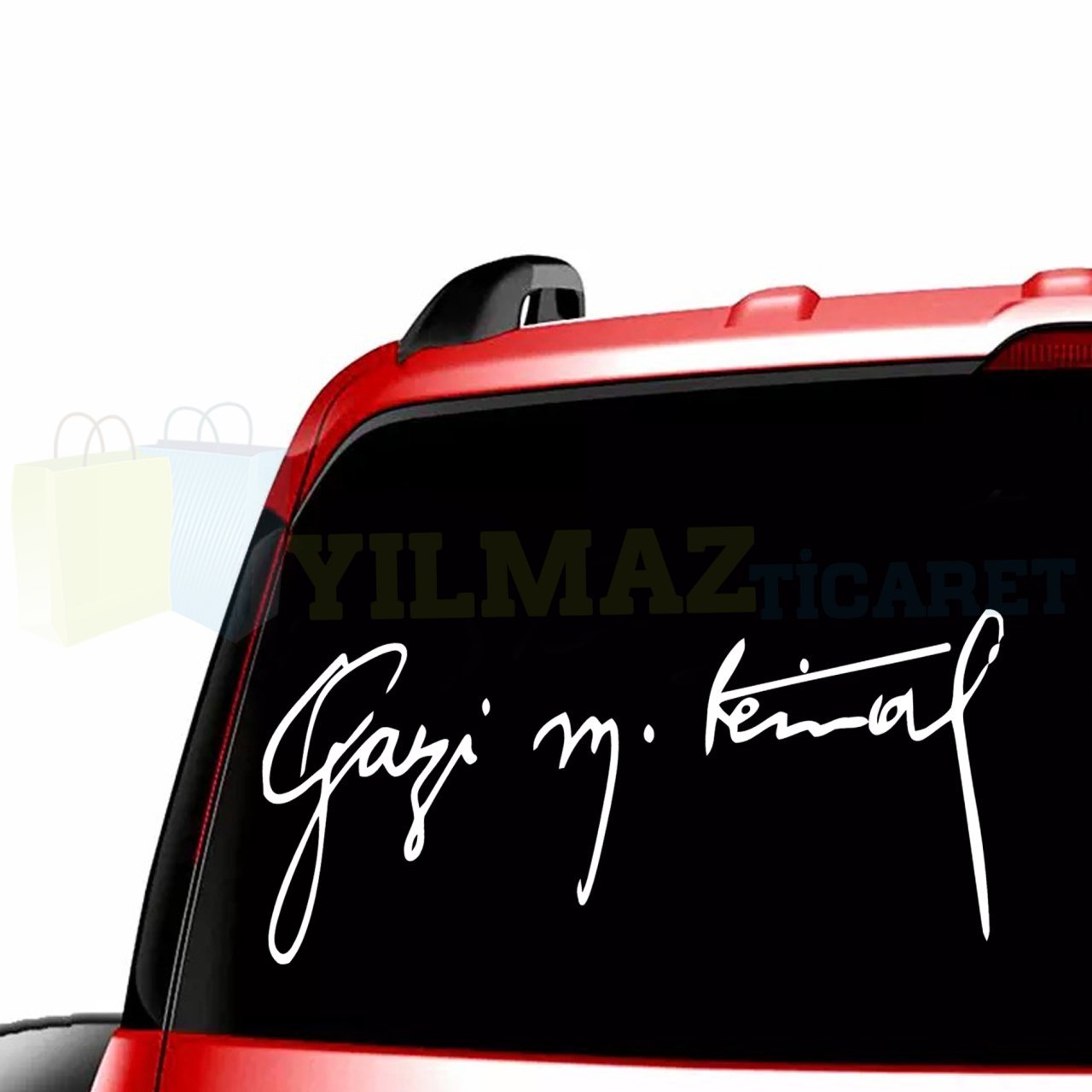 Gazi Mustafa Kemal İmza Oto Sticker Araba Etiket Yapıştırma 2 Ad