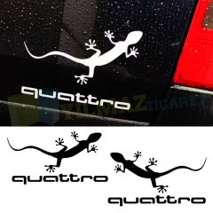 Audi Quattro Logo Bagaj Çamurluk Oto Sticker Araba Çıkartma Yapıştırma 1 Çift Kaliteli Folyo