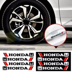 Honda Logo Kapı Kolu Jant Ayna Oto Sticker Yapıştırma Etiket 4 Ad