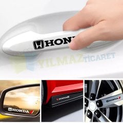Honda Logo Kapı Kolu Jant Ayna Oto Sticker Yapıştırma Etiket 4 Ad